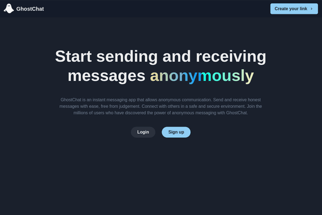 screenshot of "shost Chat